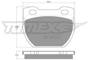 TX 19-24 Sada brzdových destiček, kotoučová brzda TOMEX Brakes