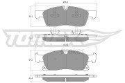 TX 19-28 Sada brzdových destiček, kotoučová brzda TOMEX Brakes