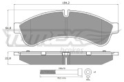 TX 19-30 Sada brzdových destiček, kotoučová brzda TOMEX Brakes