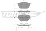 TX 19-40 Sada brzdových destiček, kotoučová brzda TOMEX Brakes