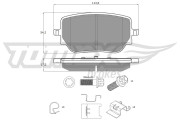 TX 19-49 Sada brzdových destiček, kotoučová brzda TOMEX Brakes