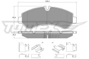 TX 19-52 Sada brzdových destiček, kotoučová brzda TOMEX Brakes