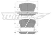 TX 19-55 Sada brzdových destiček, kotoučová brzda TOMEX Brakes