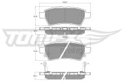 TX 19-57 Sada brzdových destiček, kotoučová brzda TOMEX Brakes