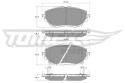 TX 19-63 Sada brzdových destiček, kotoučová brzda TOMEX Brakes