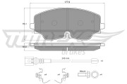 TX 19-87 Sada brzdových destiček, kotoučová brzda TOMEX Brakes