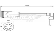 TX 30-27 Vystrazny kontakt, opotrebeni oblozeni TOMEX Brakes