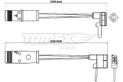 TX 30-82 Vystrazny kontakt, opotrebeni oblozeni TOMEX Brakes