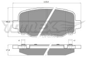 TX 60-12 Sada brzdových destiček, kotoučová brzda TOMEX Brakes