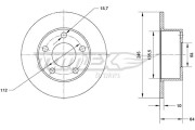 TX 70-02 Brzdový kotouč TOMEX Brakes