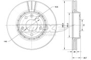 TX 70-27 Brzdový kotouč TOMEX Brakes