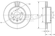 TX 70-52 Brzdový kotouč TOMEX Brakes