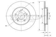 TX 70-53 Brzdový kotouč TOMEX Brakes