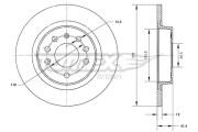 TX 70-81 Brzdový kotouč TOMEX Brakes