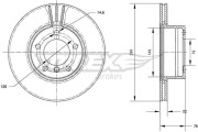 TX 71-05 Brzdový kotouč TOMEX Brakes