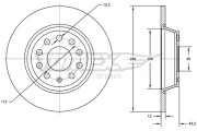 TX 71-37 Brzdový kotouč TOMEX Brakes