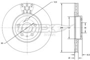 TX 71-39 Brzdový kotouč TOMEX Brakes