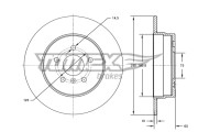 TX 71-45 Brzdový kotouč TOMEX Brakes