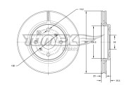 TX 71-55 Brzdový kotouč TOMEX Brakes