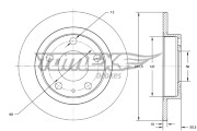 TX 71-58 Brzdový kotouč TOMEX Brakes