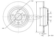 TX 71-61 Brzdový kotouč TOMEX Brakes