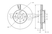 TX 71-62 Brzdový kotouč TOMEX Brakes