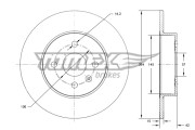 TX 72-08 Brzdový kotouč TOMEX Brakes