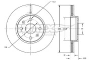 TX 72-52 Brzdový kotouč TOMEX Brakes