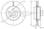 TX 72-55 Brzdový kotouč TOMEX Brakes