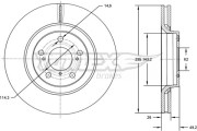 TX 72-64 Brzdový kotouč TOMEX Brakes