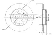 TX 72-65 Brzdový kotouč TOMEX Brakes