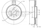 TX 72-79 Brzdový kotouč TOMEX Brakes