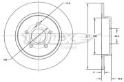 TX 72-98 Brzdový kotouč TOMEX Brakes