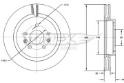 TX 72-99 Brzdový kotouč TOMEX Brakes