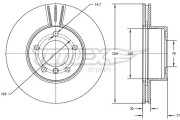 TX 73-15 Brzdový kotouč TOMEX Brakes