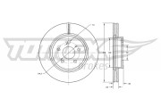 TX 73-18 Brzdový kotouč TOMEX Brakes