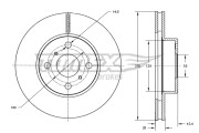 TX 73-26 Brzdový kotouč TOMEX Brakes