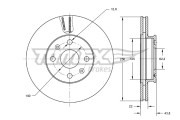 TX 73-29 Brzdový kotouč TOMEX Brakes