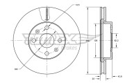 TX 73-34 Brzdový kotouč TOMEX Brakes