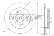 TX 73-38 Brzdový kotouč TOMEX Brakes