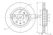 TX 73-53 Brzdový kotouč TOMEX Brakes