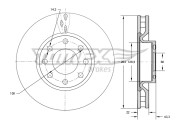 TX 73-76 Brzdový kotouč TOMEX Brakes