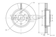 TX 73-87 Brzdový kotouč TOMEX Brakes