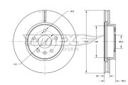 TX 73-89 Brzdový kotouč TOMEX Brakes