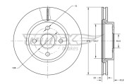 TX 73-92 Brzdový kotouč TOMEX Brakes