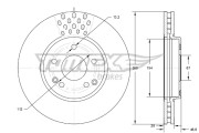 TX 74-04 Brzdový kotouč TOMEX Brakes