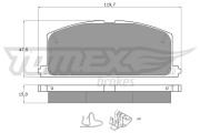 TX 10-17 Brzdové destičky TOMEX Brakes