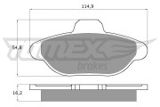 TX 10-33 Sada brzdových destiček, kotoučová brzda TOMEX Brakes