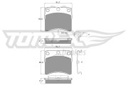 TX 10-641 Sada brzdových destiček, kotoučová brzda TOMEX Brakes