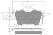 TX 10-781 TOMEX Brakes sada brzdových platničiek kotúčovej brzdy TX 10-781 TOMEX Brakes